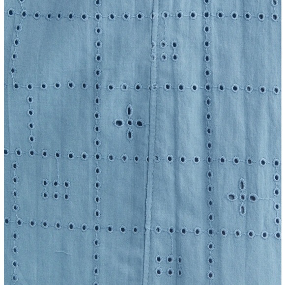 Madewell eyelet v-neck minidress size XS NWOT - Picture 2 of 5